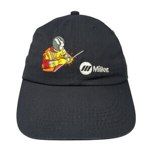Miller Slideback Hat Black One Size Adjustable Embroidered Logo Legend